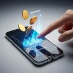 Studio,Shot,Photo,Of,A,Cell,Phone,With,An,Investment