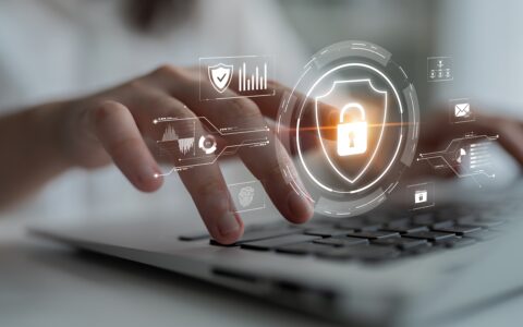Cyber,Security,Protects,Against,Breaches,,Hacks,,And,Network,Attacks,Using