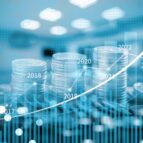 Stock,Market,Business,Finance,,World,Economic,Growth,Trend,,Coin,Stack